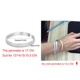 Frosted Love Bangle Cuff Bracelet For Women