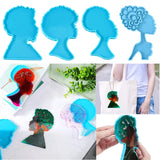 African Girl Head Shape Silicone Mold for Coaster Tray Decoration