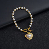 Heart Butterfly Beads Chain Bracelet for Women Stainless Steel Wedding Jewelry