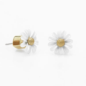 Daisy Flower Earrings Bee Pendant Set