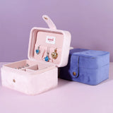 Women's Jewelry Box Earring Organizer Travel Ornaments Case Wedding Gift