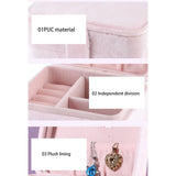 Women's Jewelry Box Earring Organizer Travel Ornaments Case Wedding Gift