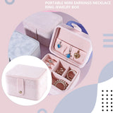 Women's Jewelry Box Earring Organizer Travel Ornaments Case Wedding Gift