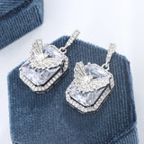 Crystal Butterfly Stud Earrings AAAAA Zircon Wedding Bridal Earrings