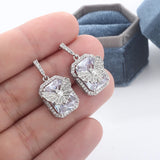 Crystal Butterfly Stud Earrings AAAAA Zircon Wedding Bridal Earrings