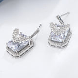 Crystal Butterfly Stud Earrings AAAAA Zircon Wedding Bridal Earrings