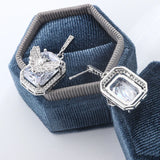 Crystal Butterfly Stud Earrings AAAAA Zircon Wedding Bridal Earrings