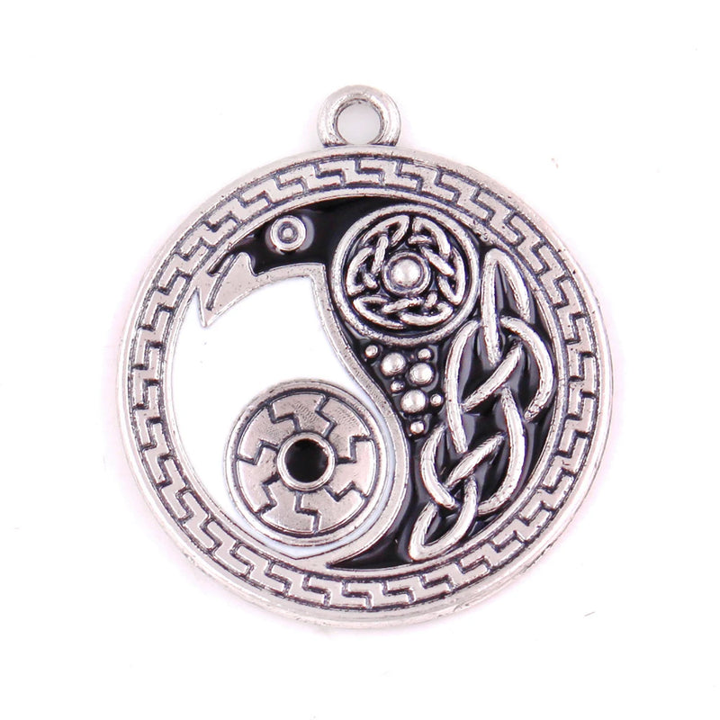 Men's Yin Yang Tai Chi Pendant with Ancient Rune Sigils