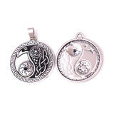 Men's Yin Yang Tai Chi Pendant with Ancient Rune Sigils