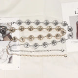 Women Metal Chain Waistband Summer Dress Waist Boho Belt