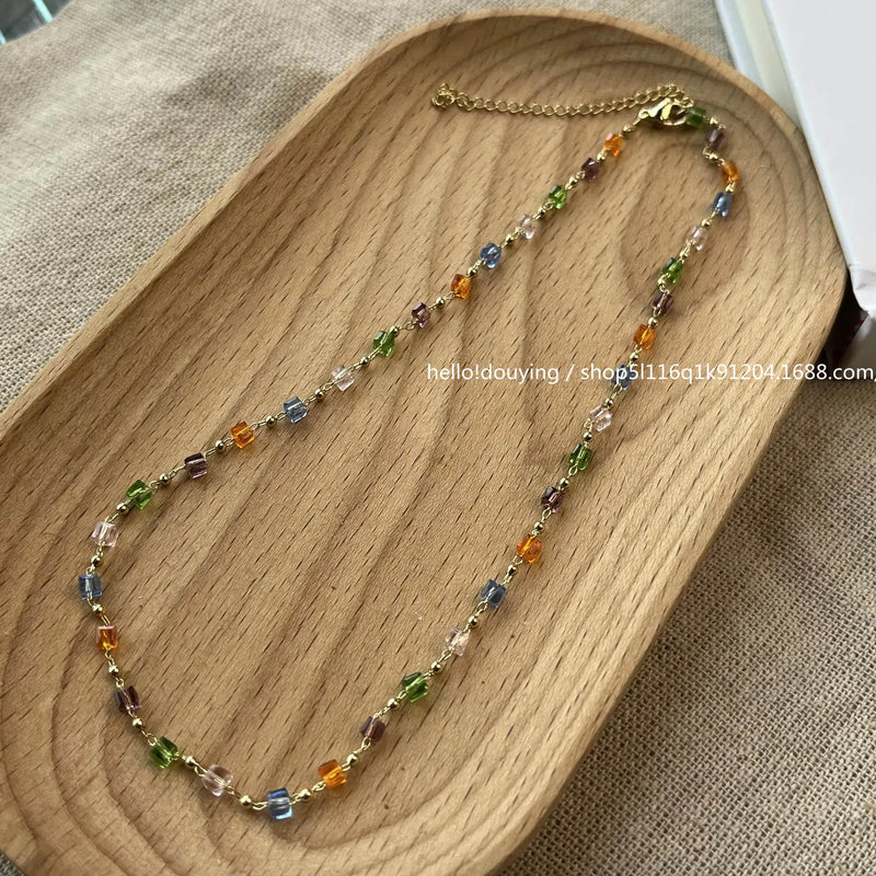 Summer Women's Crystal Chain Necklace