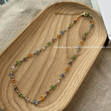 Summer Women's Crystal Chain Necklace