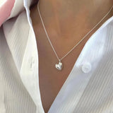 Heart Necklace 925 Sterling Silver for Women