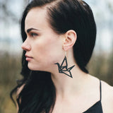 Vintage Stereoscopic Geometric Earrings Hollow Out Acrylic Long Earrings