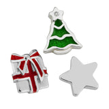 Christmas Petites Locket Charm for Necklace - Sterling Silver Jewelry Charms