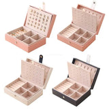 Portable Girls Earrings Jewelry Storage Box