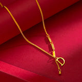 18K English Letter D Pendant Chain Necklace for Women Mom Birthday