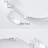 Sterling Silver Strawberry Quartz Pink Crystal Bead Bracelet