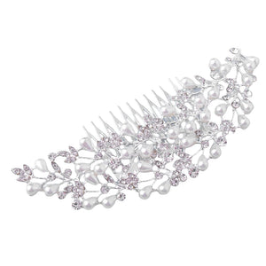 Leaf Shaped Tiara Comb Hair Fork for Women