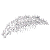 Leaf Shaped Tiara Comb Hair Fork for Women