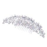 Leaf Shaped Tiara Comb Hair Fork for Women