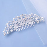 Leaf Shaped Tiara Comb Hair Fork for Women