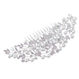 Leaf Shaped Tiara Comb Hair Fork for Women
