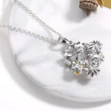 Chrysanthemum Sunflower Pendant Necklace for Women