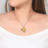 Chrysanthemum Sunflower Pendant Necklace for Women