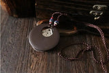 Female Wooden Pendant Long Necklace Casual Sweater Jewelry
