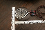 Female Wooden Pendant Long Necklace Casual Sweater Jewelry
