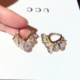 Feminia Tassel Rhinestone Drop Earrings Wedding Jewelry