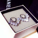 Feminia Tassel Rhinestone Drop Earrings Wedding Jewelry
