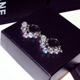 Feminia Tassel Rhinestone Drop Earrings Wedding Jewelry