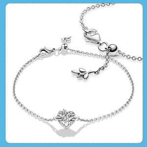 925 Silver Heart Family Tree of Life Bracelet