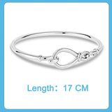 925 Silver Infinity Knot Bangle Bracelet for Women