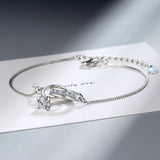 925 Silver Unicorn Chain Link Bracelet for Women