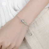 925 Silver Unicorn Chain Link Bracelet for Women