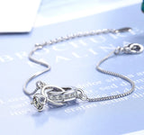 925 Silver Unicorn Chain Link Bracelet for Women