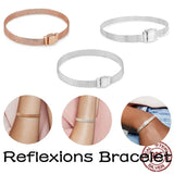 925 Silver Heart Infinity Snake Chain Bracelet Bangle