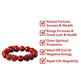FengShui Pixiu Charms Cinnabar Bracelet - Bring Wealth Good Luck