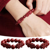 FengShui Pixiu Charms Cinnabar Bracelet - Bring Wealth Good Luck