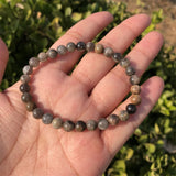Moonstone Sunstone Bracelet Round Bead Crystal Stone Jewelry