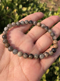 Moonstone Sunstone Bracelet Round Bead Crystal Stone Jewelry