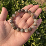 Moonstone Sunstone Bracelet AA Crystal Healing Jewelry