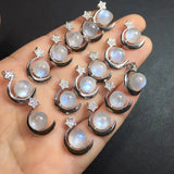 Crystal Apatite Moonstone Sunstone Labradorite Pendant 925 Sterling Silver