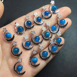Crystal Apatite Moonstone Sunstone Labradorite Pendant 925 Sterling Silver