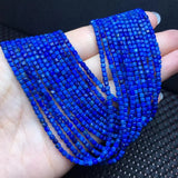 Natural Lapis Lazuli Cube Beads Jewelry Making Bracelet Necklace Earrings
