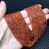 Orange Garnet Cube Loose Beads - DIY Accessories