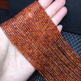 Orange Garnet Cube Loose Beads - DIY Accessories